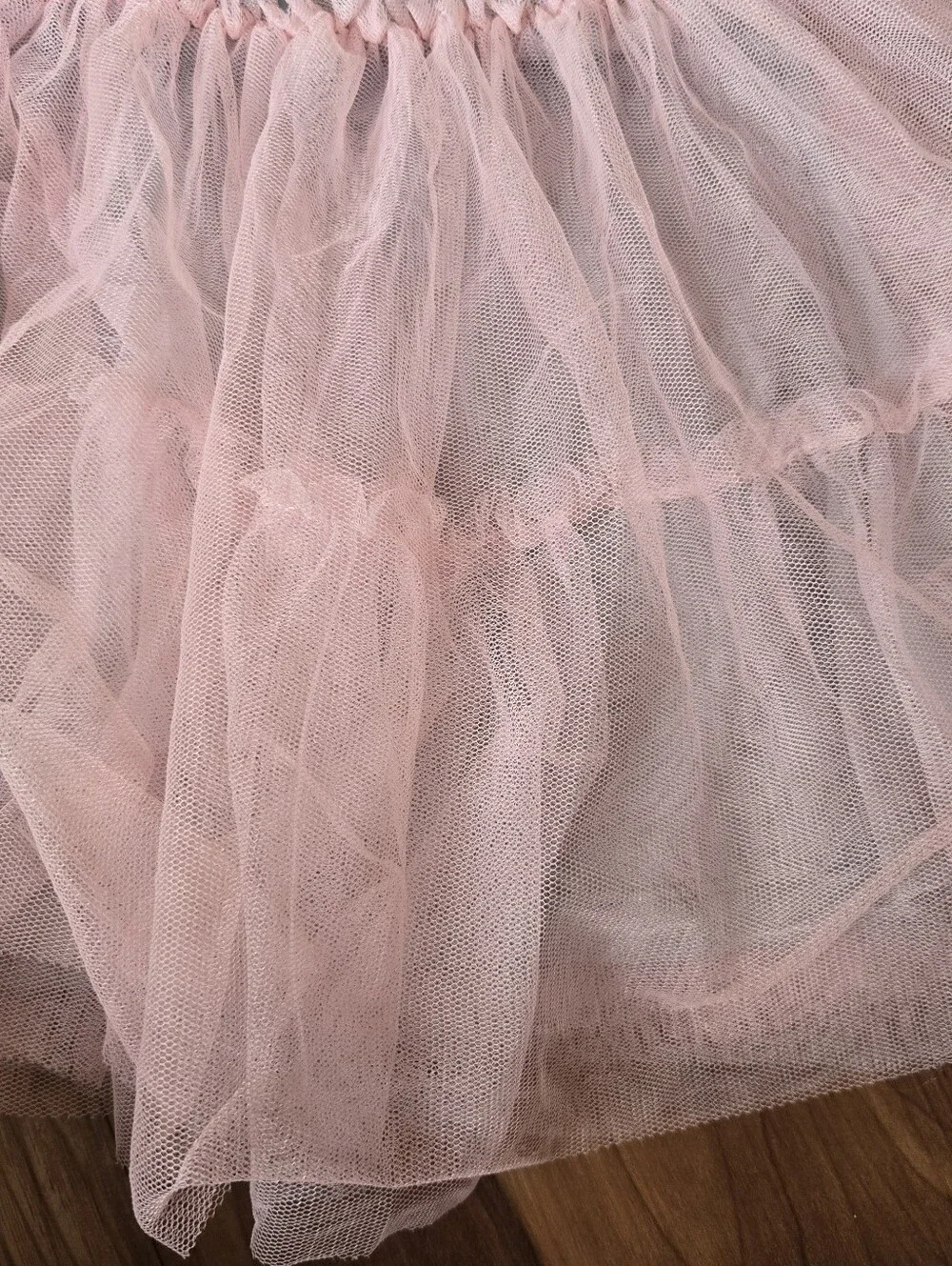 Little girl 4 EUC Truly Me Pink ruffle dress with tweed sweater cover